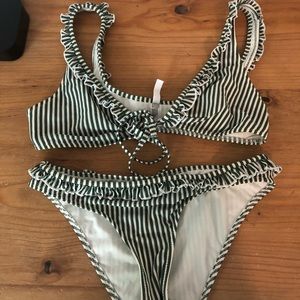 Solid and Striped bathing suit